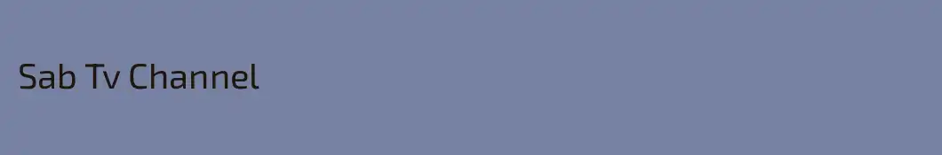 Sab Tv Channel